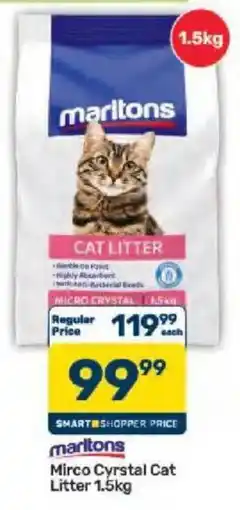 Pick n Pay Marltons Mirco Cyrystal Cat Litter offer
