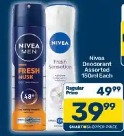 Pick n Pay Nivea Deodorant Assorted offer