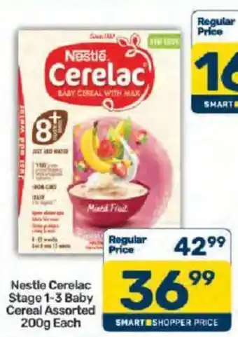 Pick n Pay Nestle Cerelac Stage 1-3 Baby Cereal Assorted offer