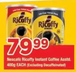 OK Grocer Nescafe Ricoffy Instant Coffee Assorted offer
