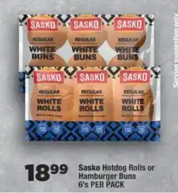OK Foods Sasko Hotdog Rolls or Hamburger Buns offer