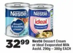 OK Foods Nestlé Dessert Cream or Ideal Evaporated Milk offer