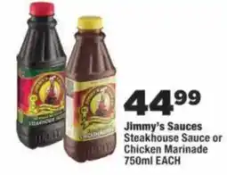 OK Foods Jimmy's Sauces Steakhouse Sauce or Chicken Marinade offer