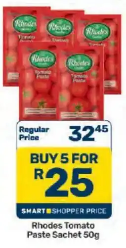 Pick n Pay Rhodes Tomato Paste Sachet offer