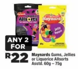 OK Foods Maynards Gums, Jellies or Liquorice Allsorts offer