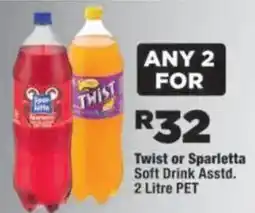 OK Foods Twist or Sparletta Soft Drink Assorted offer