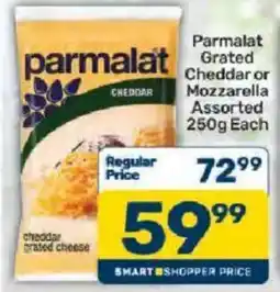 Pick n Pay Parmalat Grated Cheddar or Mozzarella Assorted offer