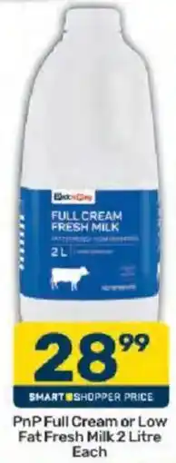 Pick n Pay PnP Full Cream or Low Fat Fresh Milk offer