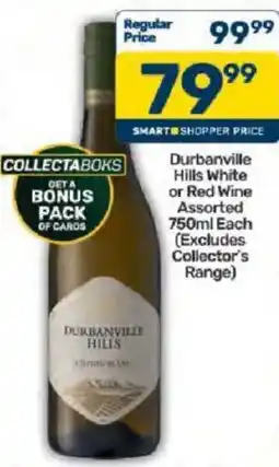 Pick n Pay Durbanville Hills White or Red Wine Assorted offer