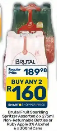 Pick n Pay Brutal Fruit Sparkling Spritzer Assorted offer