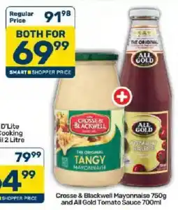 Pick n Pay Crosse & Blackwell Mayonnaise and All Gold Tomato Sauce offer