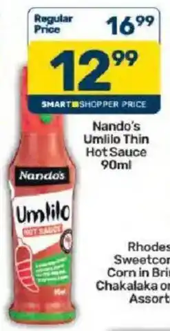 Pick n Pay Nando's Umliio Hot Sauce offer