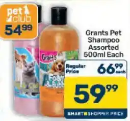 Pick n Pay Grants Pet Shampoo Assorted offer