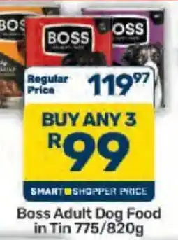 Pick n Pay Boss Adult Dog Food in Tin offer