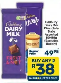 Pick n Pay Cadbury Dairy Milk Chocolate Slabs Assorted offer