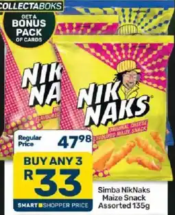Pick n Pay Simba NikNaks Maize Snack Assorted offer