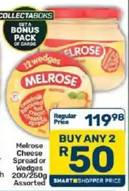 Pick n Pay Melrose Cheese Spread or Wedges Assorted offer