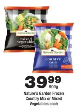 OK urban Nature's Garden Frozen Country Mix or Mixed Vegetables offer