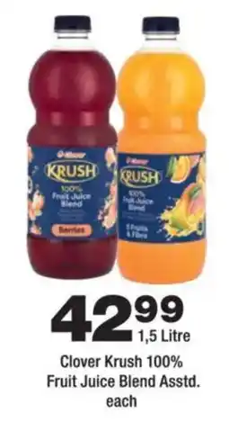 OK urban Clover Krush 100% Fruit Juice Blend offer