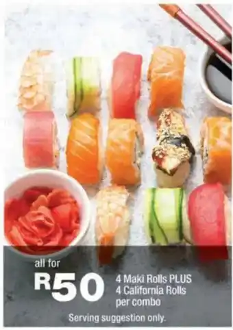 Maki Rolls PLUS California Rolls