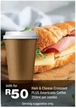 OK urban Ham & Cheese Croissant PLUS Americano Coffee offer