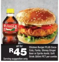 OK urban Chicken Burger PLUS Coca-Cola offer