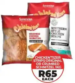 1UP Chicken'tizer Strips Original or Crumbed Schnitzel offer