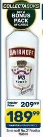 Pick n Pay Smirnoff - no.21 vodka 750ml offer