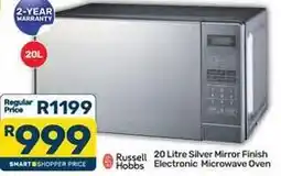 Pick n Pay Russell hobbs - 20 litre silver mirror finish electronic microwave oven offer