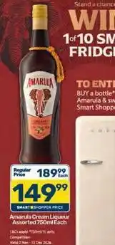 Pick n Pay Amarula - cream liqueur offer