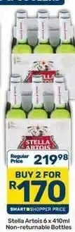 Pick n Pay Stella artois - 6 x 410ml non-returnable bottles offer