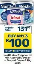 Pick n Pay Ideal - evaporated milk assorted or dessert cream offer