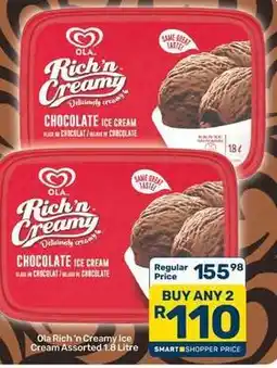 Pick n Pay Ola - rich 'n creamy chocolate ice cream offer