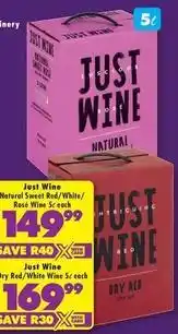 Shoprite Liquor Natural sweet red/white/rose wine offer