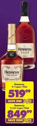 Shoprite Liquor Hennessy - v.s cognac 750ml offer