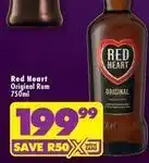 Shoprite Liquor Red heart - original rum 750ml offer