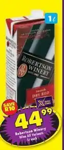 Shoprite Liquor Robertson winery - wine all variants offer