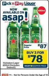 Pick n Pay Hypermarket Heineken - lager offer