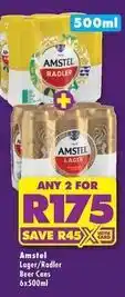 Shoprite Liquor Amstel - lager/radler beer cans offer