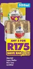 Shoprite Liquor Amstel - lager/rodler beer cans offer