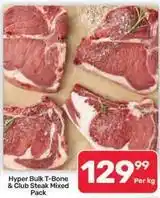 Pick n Pay Hypermarket Hyper bulk t-bone & club steak mixed pack offer