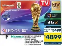 Pick n Pay Hypermarket Hisense - led q5 50 qled smart tv offer