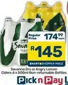 Pick n Pay Hypermarket Savanna - dry or angry lemon ciders offer