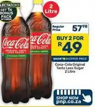 Pick n Pay Hypermarket Coca cola - original taste less sugar offer