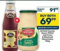 Pick n Pay Hypermarket All gold - tomato sauce and crosse & blackwell mayonnaise offer