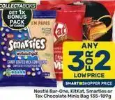 Pick n Pay Hypermarket Nestlé - bar-one, kitkat, smarties or tex chocolate minis bag offer