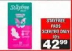 Advance Cash n Carry Stayfree Pads Scented offer