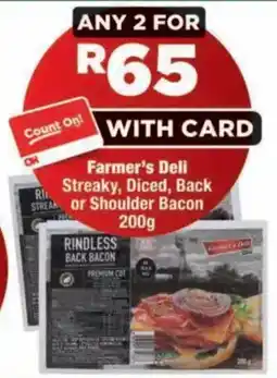 OK MiniMark Farmer's Deli Streaky, Diced, Back or Shoulder Bacon offer