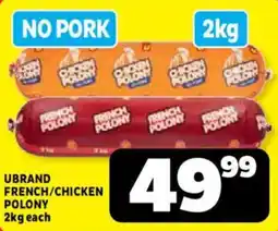 Usave UBRAND FRENCH/CHICKEN POLONY offer