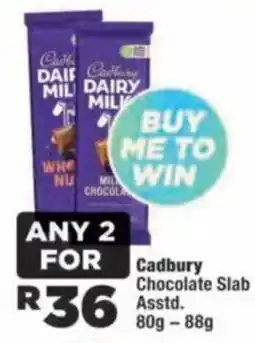 OK MiniMark Cadbury Chocolate Slab offer